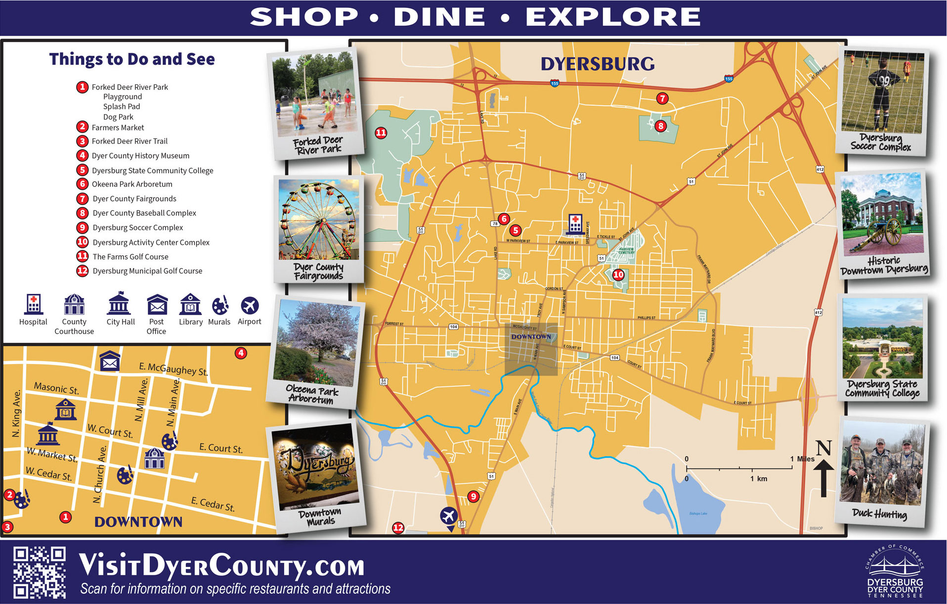Downtown Dyersburg Map